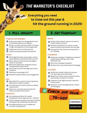 Marketer's Checklist